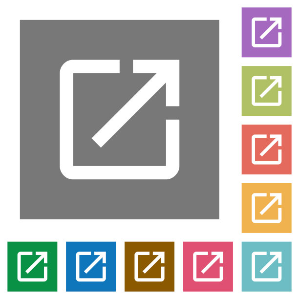 启动应用程序的方形平面图标图片下载