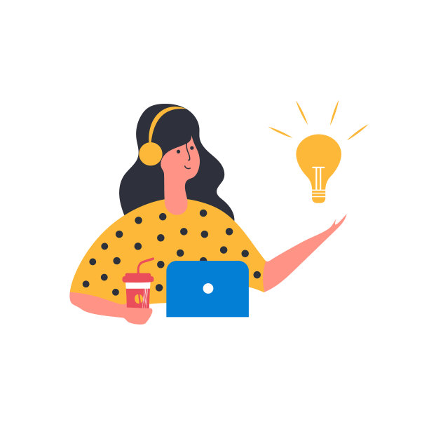 可爱的角色与不同的元素为在线教育。图片下载