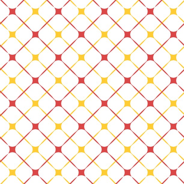 现代的红黄线条几何曲线笔画方形无缝图案、背景、纹理、壁纸、横幅、标签。矢量设计图片下载