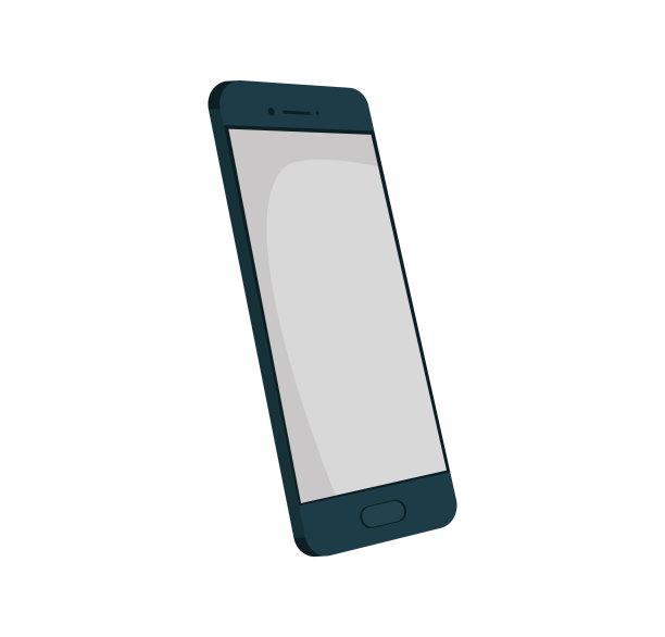 智能手机风格与空白触摸屏隔离在白色背景。股票矢量插图eps10图片下载