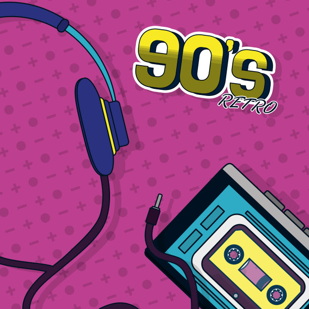 90年代复古卡片设计图片下载