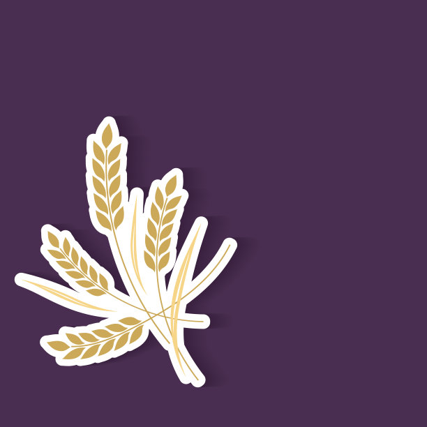 秋小麦贴边装饰图片下载