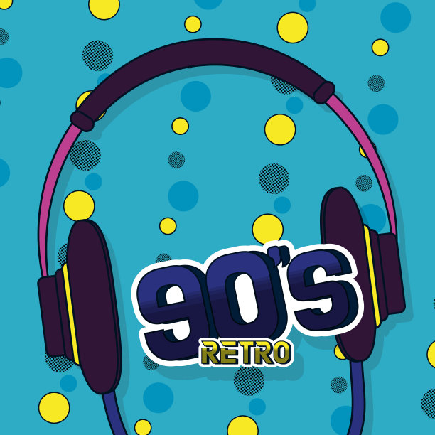 90年代复古卡片设计图片下载