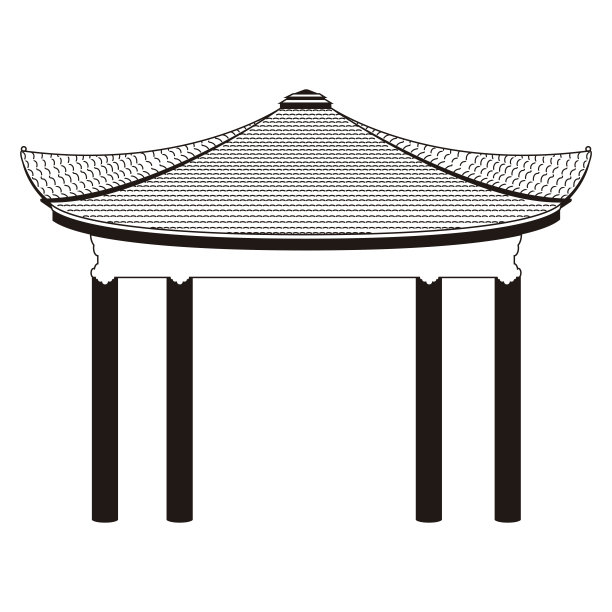 孤立的亚洲建筑图标图片下载