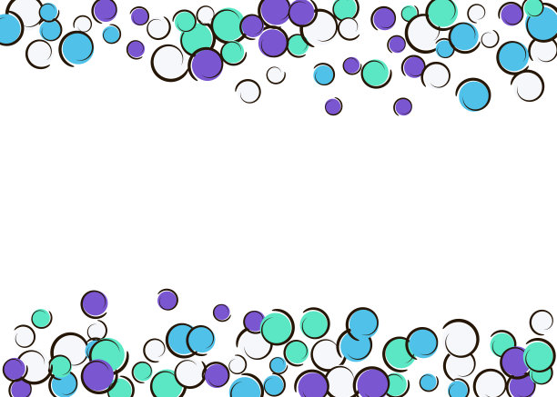 波普艺术与滑稽的圆点五彩纸屑镶边。图片下载