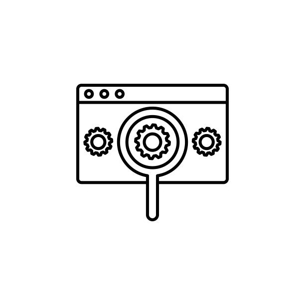 搜索浏览器设置图标。用于移动概念和Web应用程序的启动图标元素。细线搜索浏览器设置图标可用于Web和移动图片下载