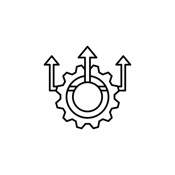 齿轮图标输出元素：移动概念和Web应用启动图标的细线输出图片下载