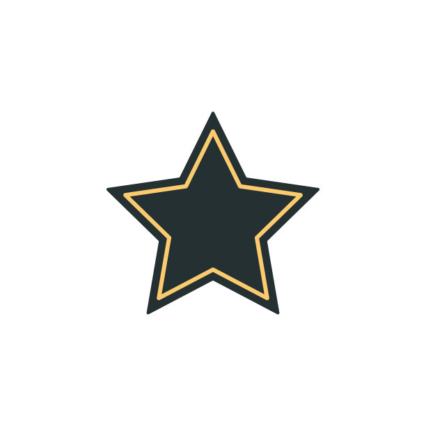 五角星图标。用于移动概念和Web应用程序的具有一种颜色的Web图标元素。孤立的五角星图标可用于Web和移动图片下载