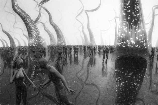 梦幻梦幻的情侣在陌生的风景上跳舞图片下载