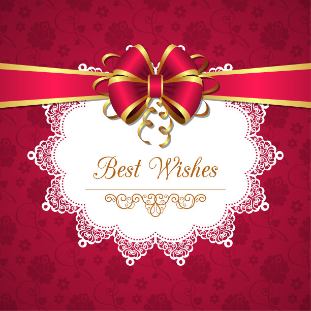 带蝴蝶结的贺卡图片下载