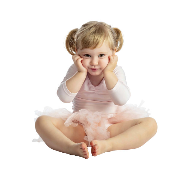 孤立的女童与芭蕾舞图片下载