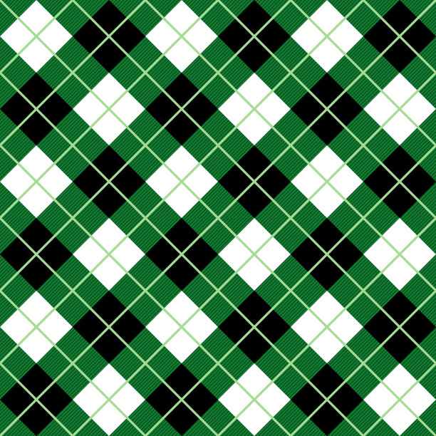 绿色菱形斜纹无缝纺织图案图片下载