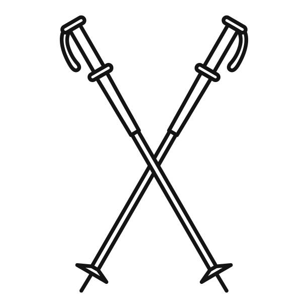 诺德手杖图标，轮廓样式图片下载