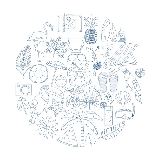 一套夏季图标图片下载