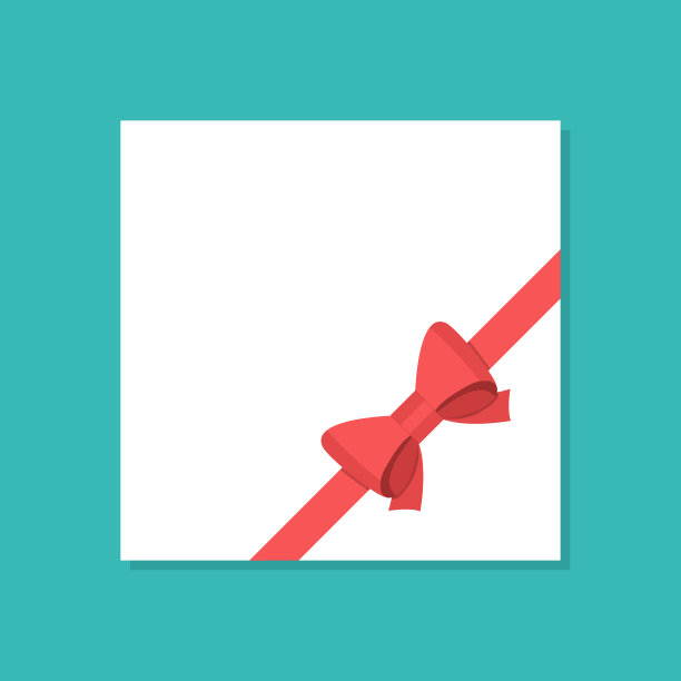 红色缎子弓孤立在白色背景。图片下载