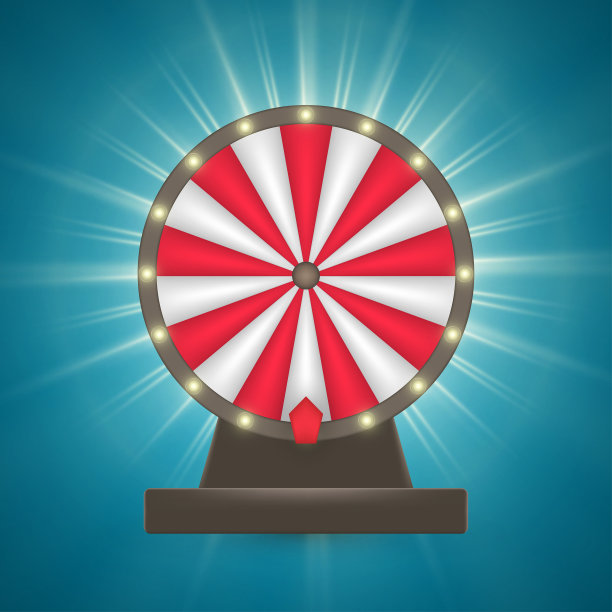 运气的轮子向量，赌博符号，现实的轮盘赌插图。赌场财富概念，亮牌玩机会。图片下载