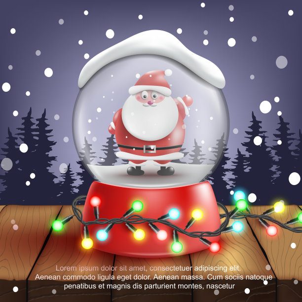 圣诞老人在透明的背景。vecto插图图片下载