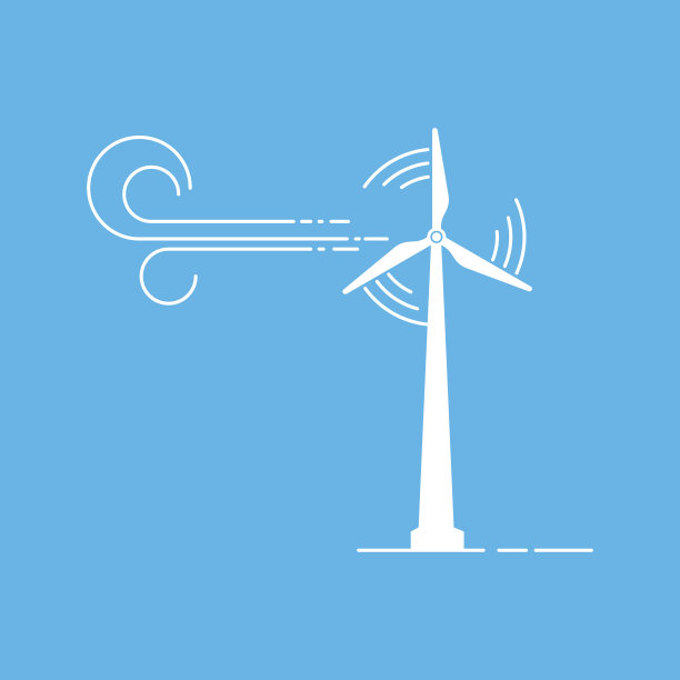 单独的风力涡轮机图片下载