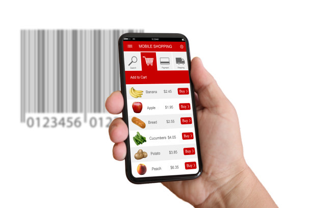 电商在线购物车条形码扫描手机图片下载
