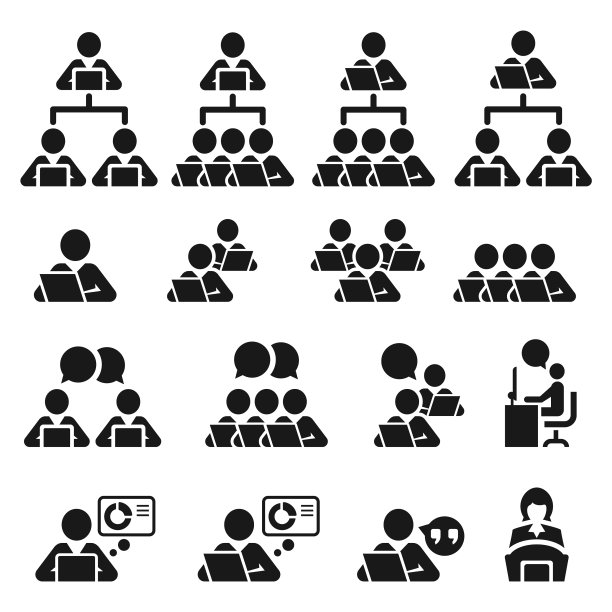 办公室人员图标设置图片下载