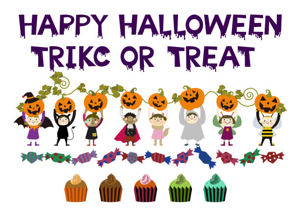 秋天收集材料。万圣节的材料收集。10月份的材料。图片下载