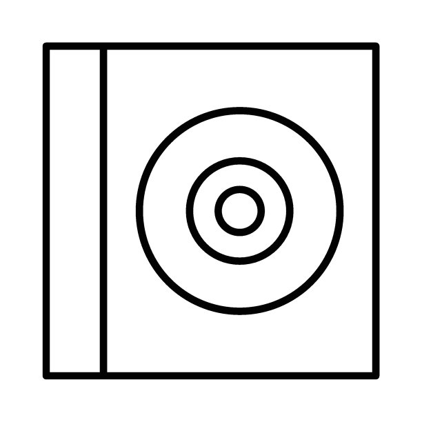 黑白圆形图标图片下载
