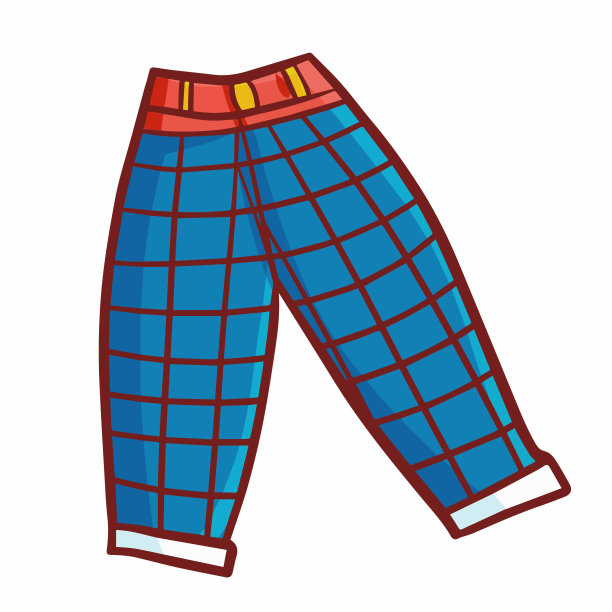 蓝色复古裤图片下载