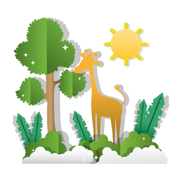 纸艺术的动物图片下载