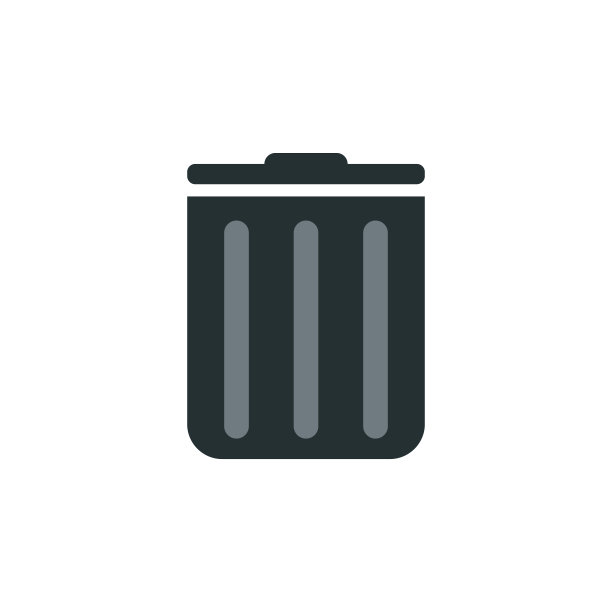 垃圾盒子图标。移动概念和web应用的一个颜色的web图标元素。孤立的垃圾桶图标可以用于网络和移动图片下载