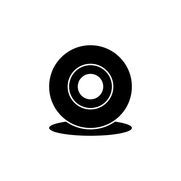 网络摄像头图标：用于移动概念和Web应用程序的单色Web图标元素，可用于Web和移动设备的独立网络摄像头图标图片下载