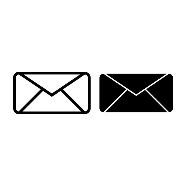 信封线性图标。信件矢量图，白色背景。邮件轮廓设计，适用于网页和App。EPS 10格式图片下载