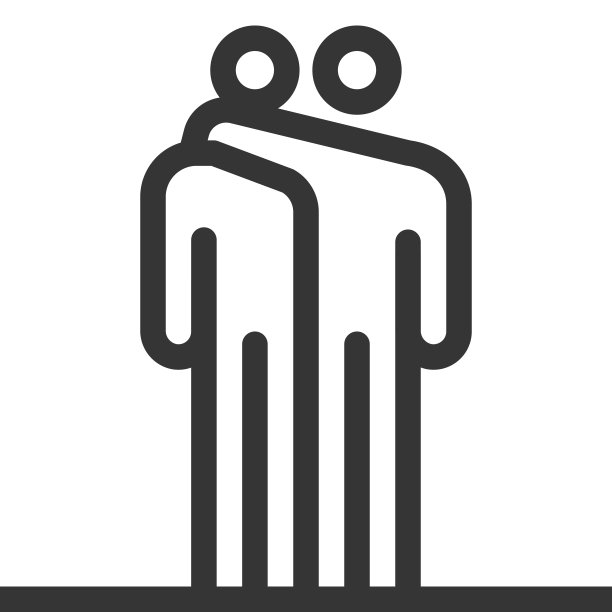 Bl 1624，棍棒人，手在后面，友谊，关心，谈话。eps图片下载