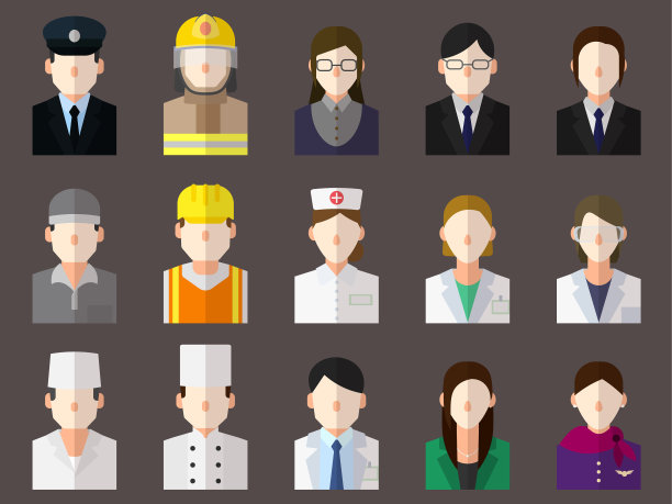 不同工作的角色集合图片下载