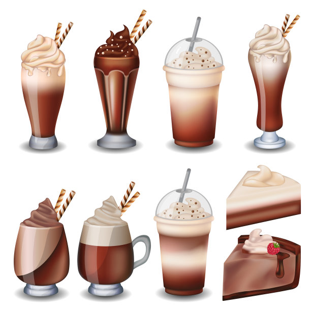 一套巧克力甜点图片下载