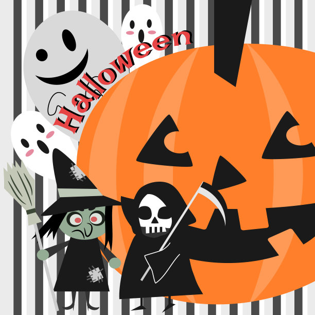 万圣节贺卡的背景。图片下载