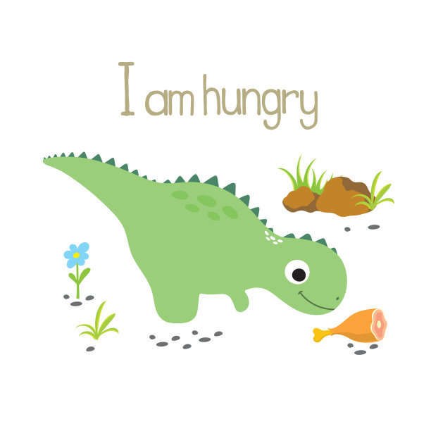 可爱的恐龙插图图片下载