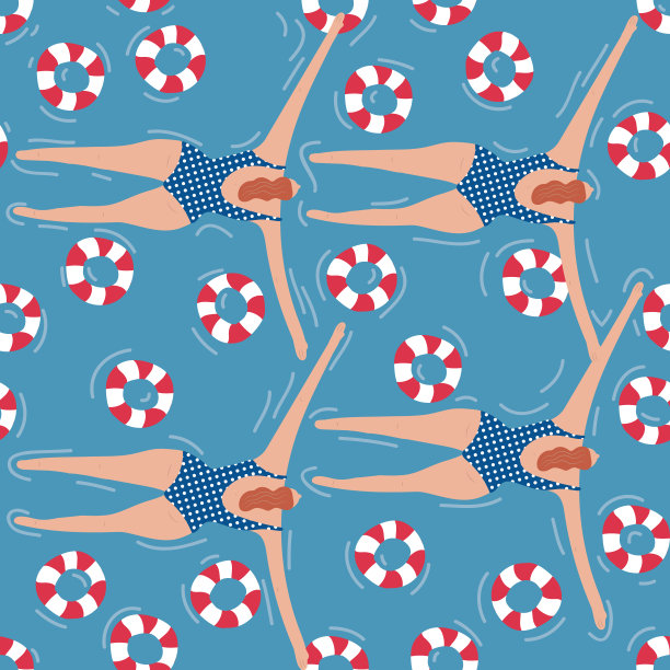 人们在游泳池里游泳。图片下载