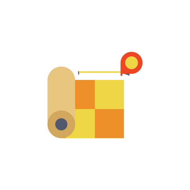 彩色油毡和卷尺插图。移动概念和web应用的构建工具元素。详细的油毡和卷尺插图可用于网图片下载