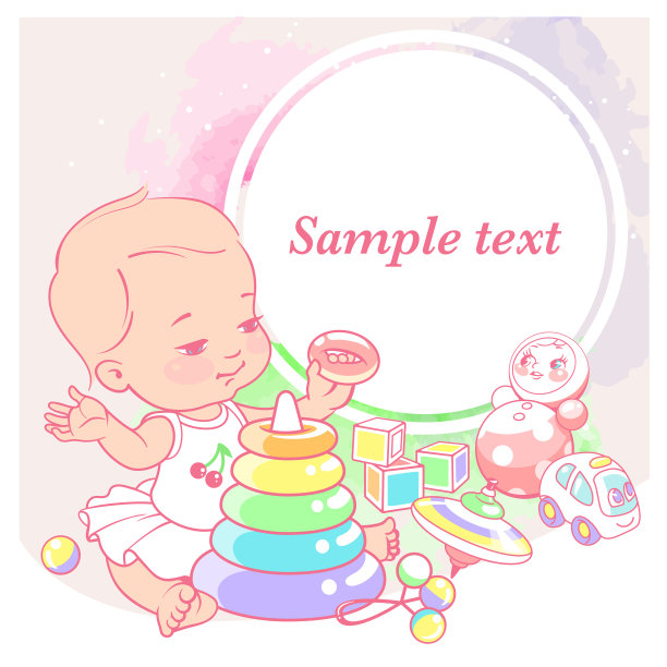 带着金字塔的可爱小女孩。图片下载