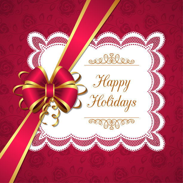 带蝴蝶结的贺卡图片下载