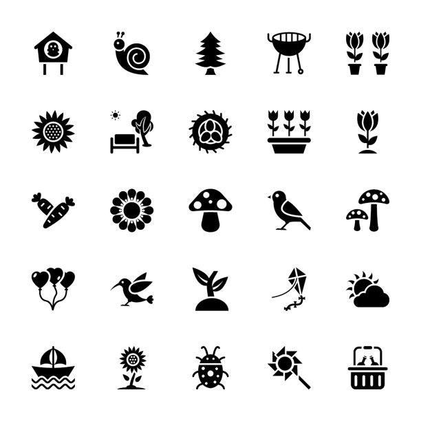 野餐在公园固体图标图片下载