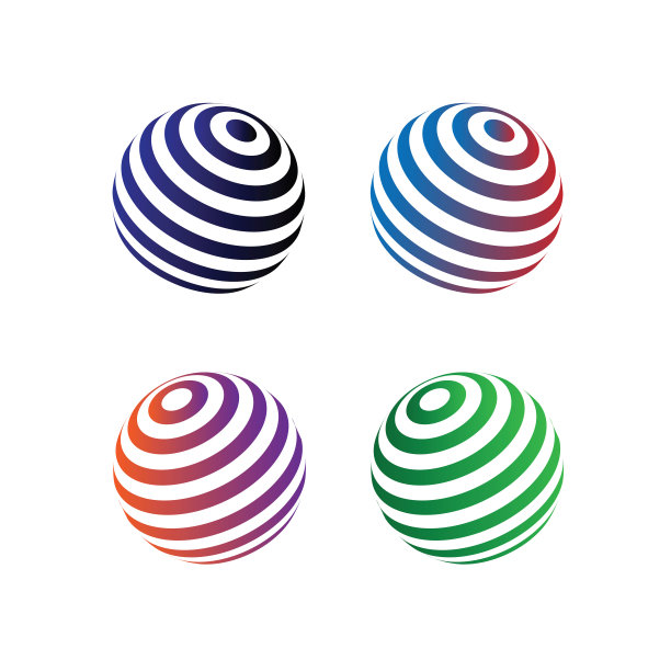 抽象螺旋圆符号集合图片下载
