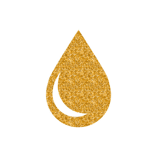 金色闪光图标-水滴图片下载
