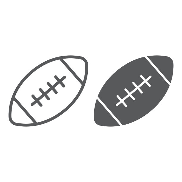 美式足球球线和字形图标，游戏和运动，球标志，矢量图形，白色背景上的线性图案，eps 10。图片下载