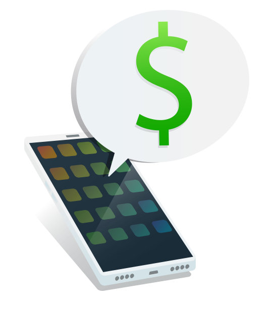 电话与美元符号在泡沫图片下载