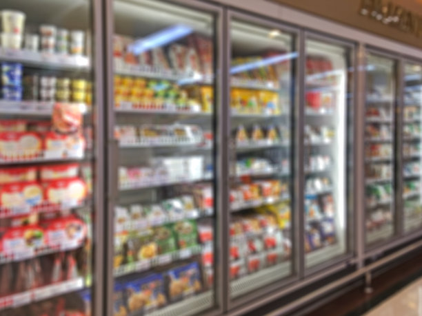 超市货架散焦背景图片下载