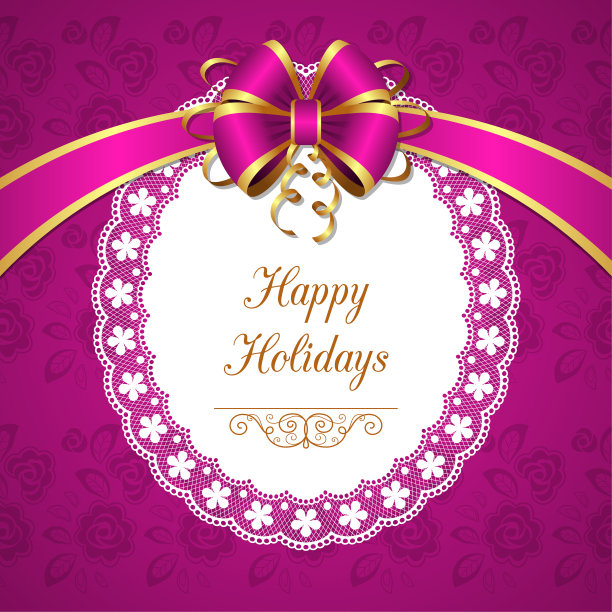 带蝴蝶结的贺卡图片下载