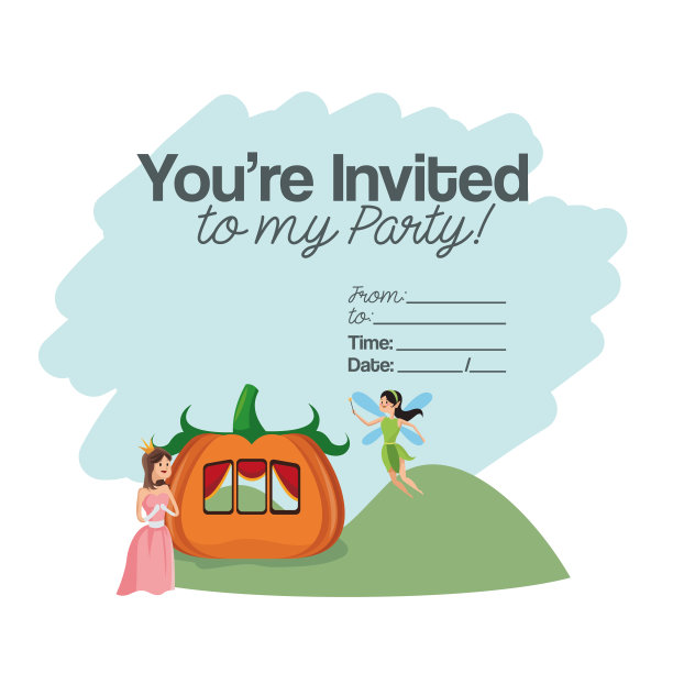 万圣节儿童派对卡片图片下载