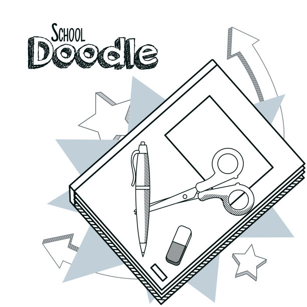 学校用品涂鸦图片下载