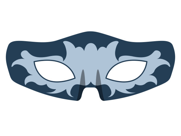 隔离彩色嘉年华面具图片下载